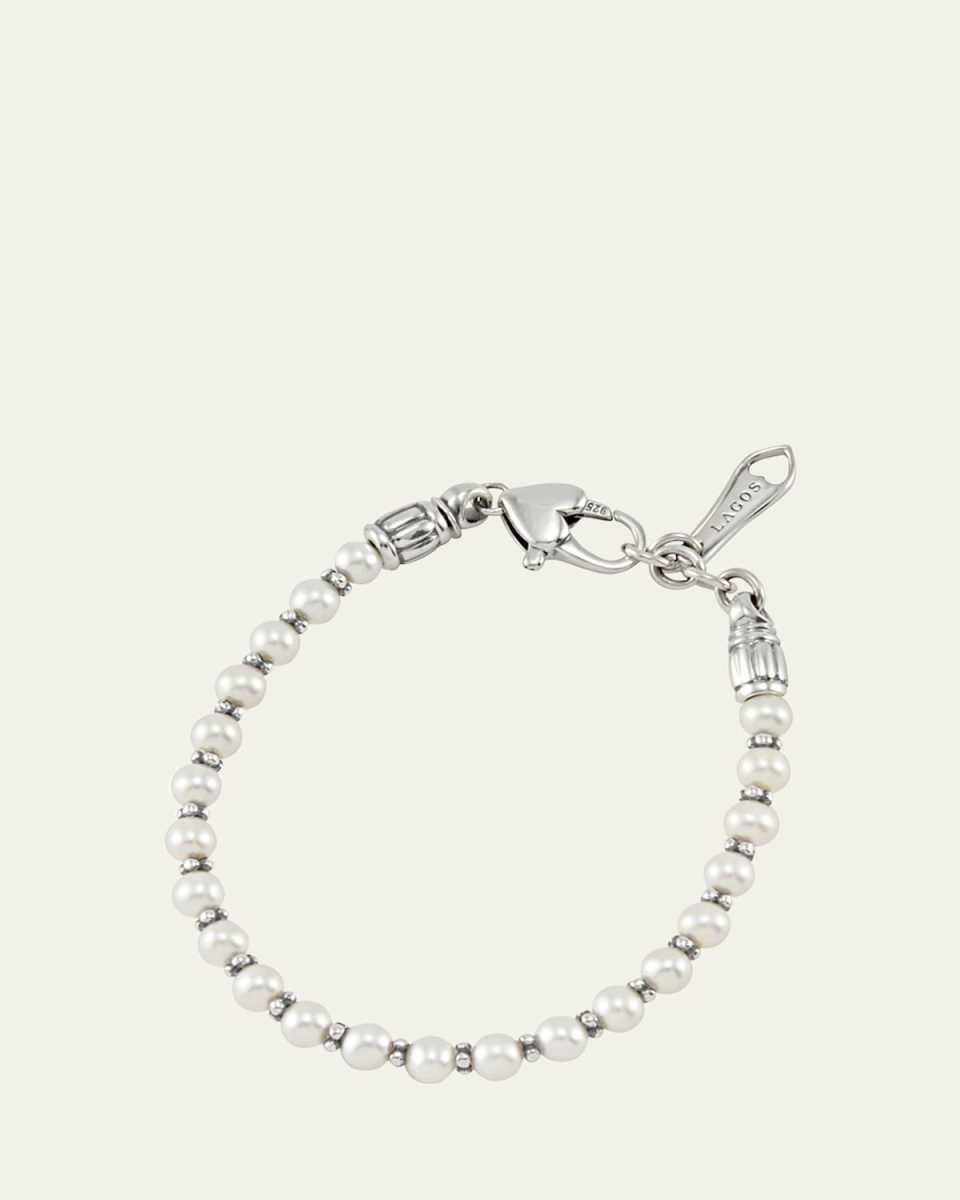 Kinder Sterling Silver Pearl Bracelet